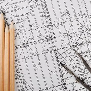 The projects of houses a background Foto stock