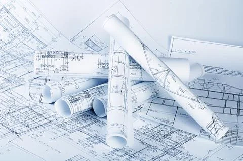The projects of houses a background Foto stock