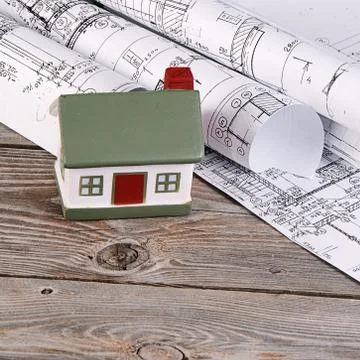 Projects of houses Stock Photos