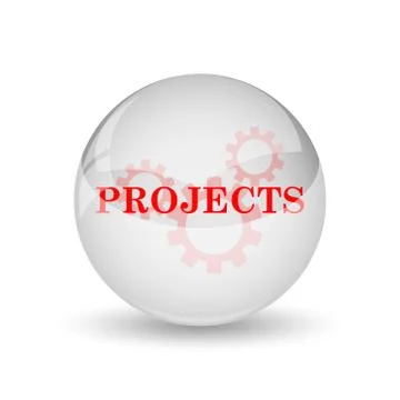 Projects icon. internet button on white background.. Stock Illustration