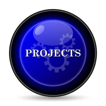 Projects icon. internet button on white background.. 스톡 일러스트