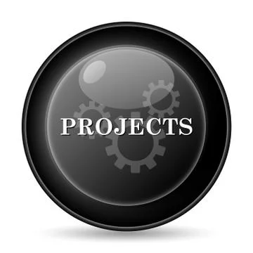 Projects icon. internet button on white background.. Stock Illustration