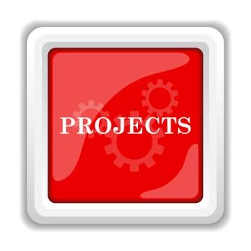 Projects icon. internet button on white background.. Stock Illustration