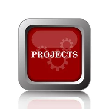 Projects icon. Internet button on white background. 스톡 일러스트