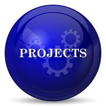 Projects icon. Internet button on white background.. イラスト素材