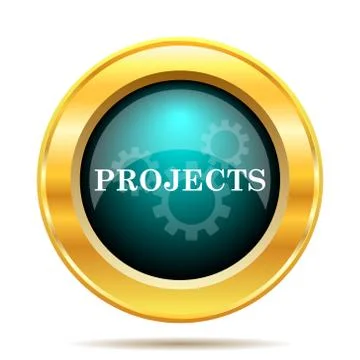Projects icon. Internet button on white background.. 스톡 일러스트