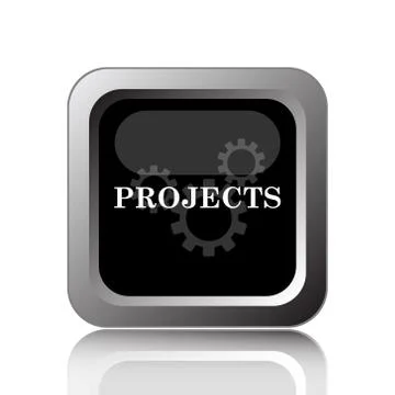 Projects icon. Internet button on white background.. イラスト素材