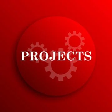 Projects icon. Internet button on white background.. 스톡 일러스트