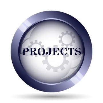 Projects icon. Internet button on white background.. 스톡 일러스트