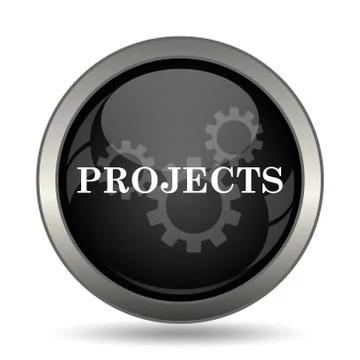 Projects icon. Internet button on white background. . 스톡 일러스트