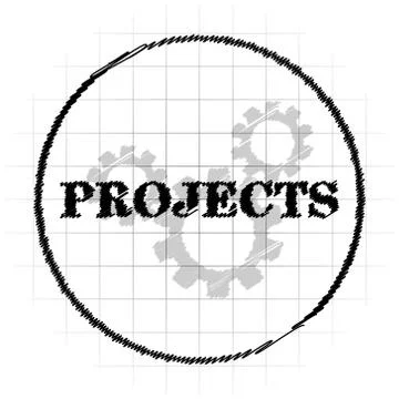 Projects icon. Internet button on white background.. 스톡 일러스트