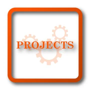 Projects icon. Internet button on white background.. 스톡 일러스트