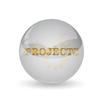Projects icon. Internet button on white background. . 스톡 일러스트