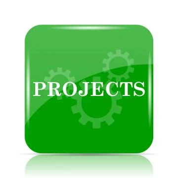 Projects icon. Internet button on white background.. イラスト素材