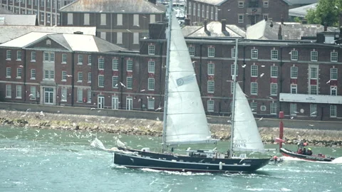 Prolific sail training ship Stock Footage 196933181