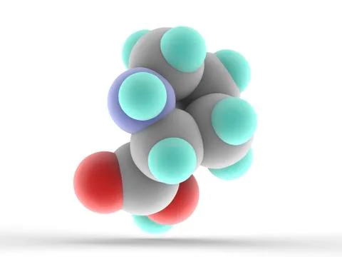 Proline molecule Stock Illustration