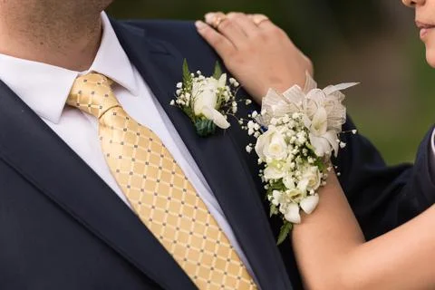 A prom couple Stock Photos