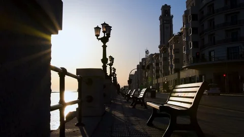 Promenade of Bari Video stock 106268668