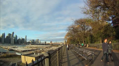 Promenade, Brooklyn Video stock 21301899
