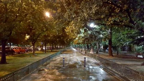 Promenade in the Bucharest. Stock Photos