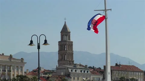 Promenade in the City of Split, Croatia. Stock Footage 144162935