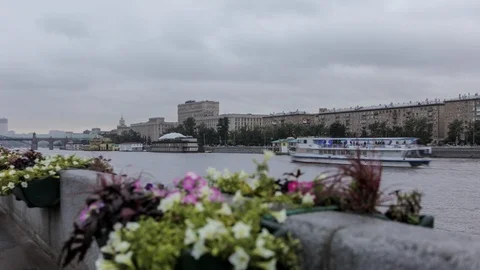 Promenade, cityscape, evening Stock Footage 108339822