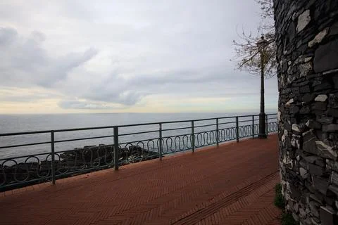 Promenade on a cliff Stock Photos
