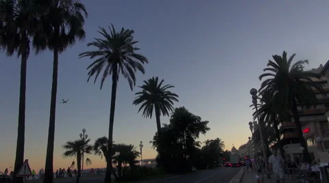 Promenade des Anglais in Nice Stock Footage 67592526
