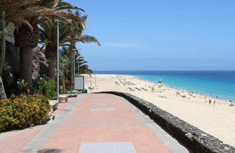 Promenade in Morro Jable Stock Photos