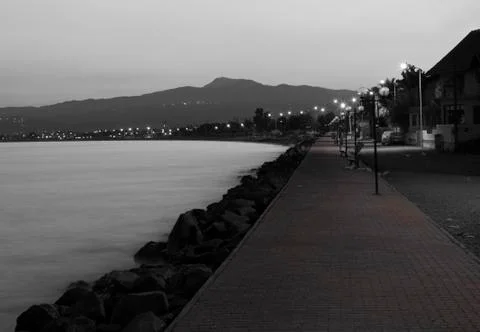 Promenade at night Stock Photos