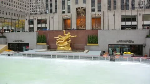 Prometheus Statue at Rockefeller Plaza Stock-Footage 12416625