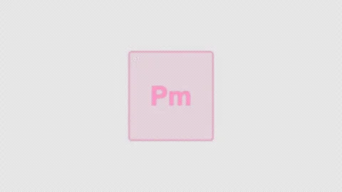 Promethium Pm Periodic Table Element Tile Clean No Text Animation Video Overlay Stock-Footage 339368023