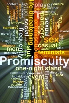 Promiscuity background concept glowing Stock Illustration