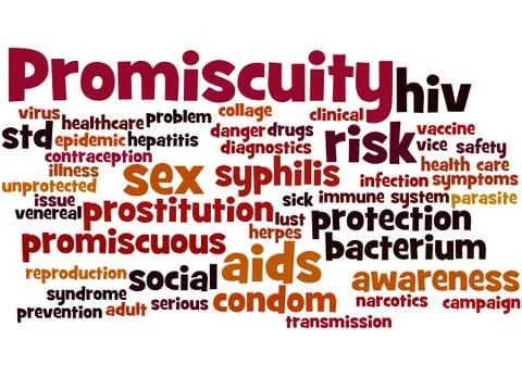Promiscuity, word cloud concept Stock Illustration
