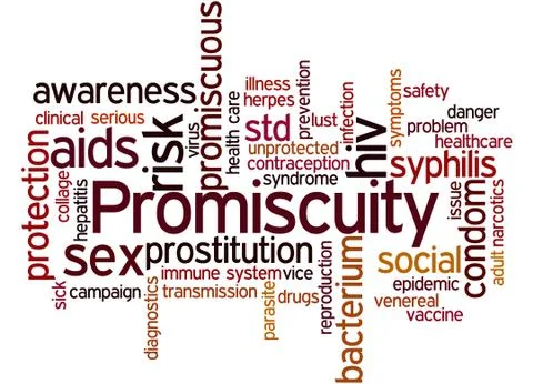 Promiscuity, word cloud concept Illustrazione stock