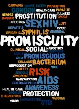 Promiscuity, word cloud concept Stock Illustration