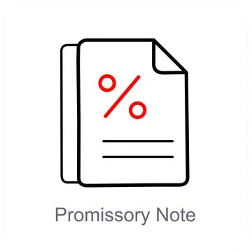 Promissory Note Stock Illustration