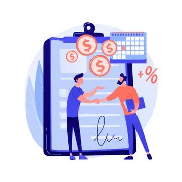 Promissory note vector concept metaphor Stockillustratie