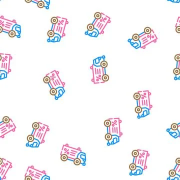 Promo car vector seamless pattern Stock-Illustration