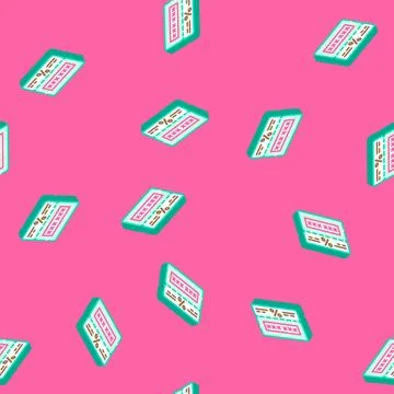 Promo code affiliate program isometric icon seamless pattern Stock Illustration