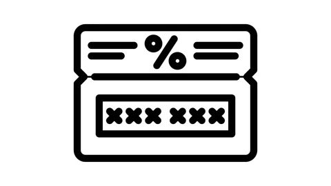 Promo code affiliate program line icon animation Stock Footage 326748685