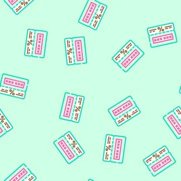 Promo code affiliate program vector seamless pattern Illustrazione stock