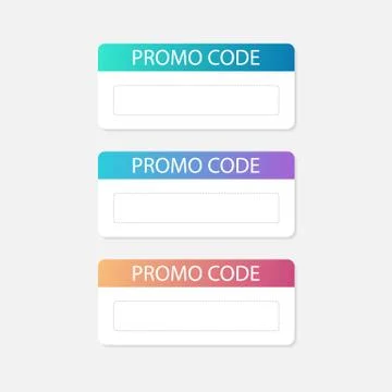 Promo code card. Discount on the banner. Discount icon. Vector illustration. Stock Illustration