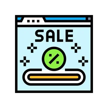 Promo code color icon vector illustration Stock Illustration