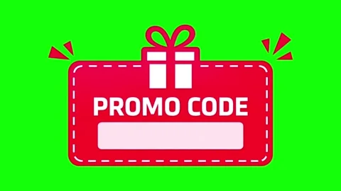 Promo Code Coupon Banner with Gift Box Animation on Green Screen 库存影片 341420065