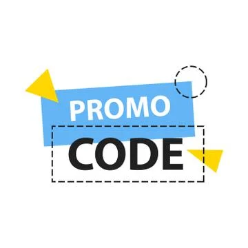 Promo code, coupon code. Flat vector set design illustration on white backgro Illustrazione stock