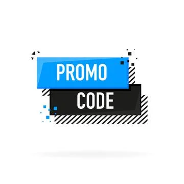 Promo code, coupon code. Flat vector design Stock Illustration