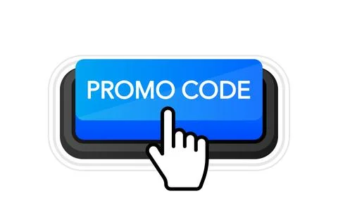 Promo code, coupon code. Flat vector set design illustration on white backgro Illustrazione stock