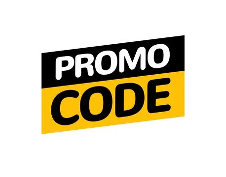 Promo code coupon price label voucher. Discount promo code digital vector Stock Illustration