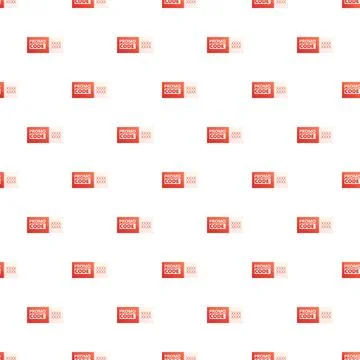Promo code coupons creating a seamless discount pattern background Illustrazione stock